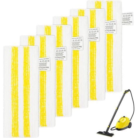 6 chiffons en microfibre pour Kärcher nettoyeur vapeur, compatibles avec les buses de sol SC2, SC3, SC4, SC5, haute absorbabilité (1/5)