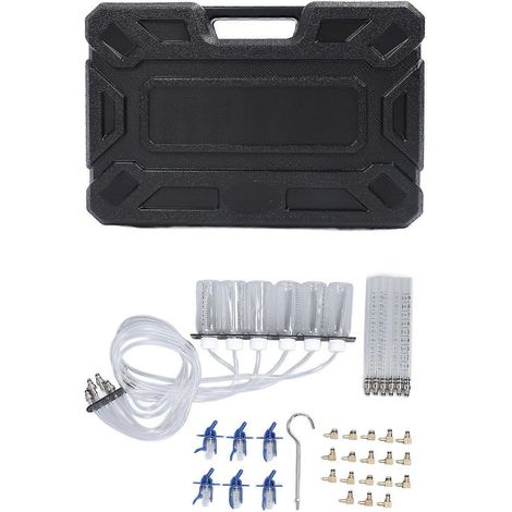 Kit de test de débit d'injecteurs diesel : outil de test de carburant multifonctionnel, robuste et performant, avec adaptateur Common Rail. (1/5)