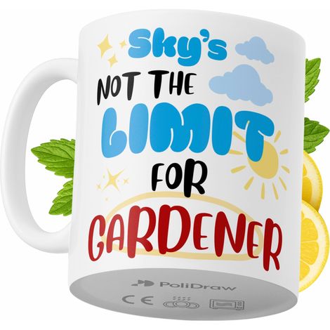Lustiger Kaffee- oder Teebecher für Gärtner mit witzigem Textdesign – ideal für Geburtstage, Namenstage, Feiertage und besondere Anlässe. Hochwertiger Becher für Zuhause, Büro und Arbeit. Farbe: Weiß,
