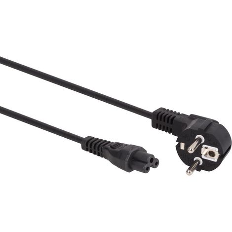 Cable de alimentación - color negro - cee 7/7 90° + c5 - 1.8 m - h05vv-f 3g0.75 mm² (1/2)