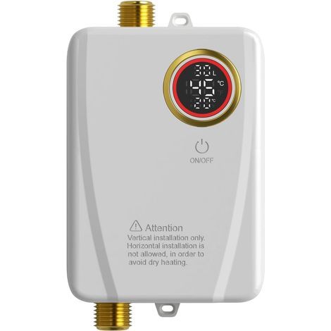 Elektrischer Durchlauferhitzer 220V 3500W mit Digitalanzeige, ideal für Küche und Bad. (1/5)