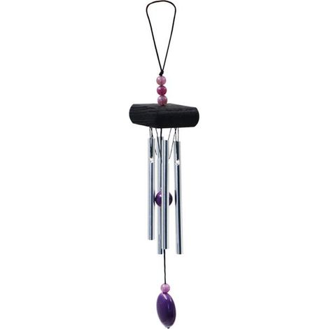 Petits carillons éoliens,carillon extérieur en aluminium avec des tons mélodiques doux,carillons,décoration intérieure,noir (1/4)