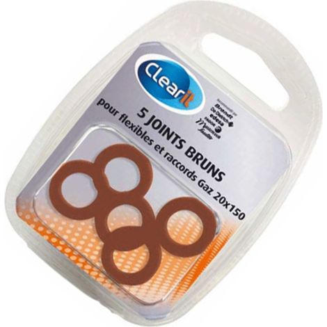Ersatzteil - Flexible braune Dichtungen (x5) und Gasverbindungen 20X150 -  -