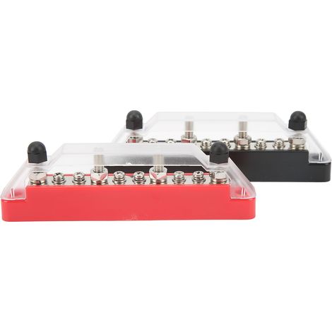 Bloc de distribution d'alimentation pour batterie 48 V 150 A, barre omnibus positive et négative, goujons M6, vis de borne M4 pour voitures, camping-cars et bateaux (1/5)