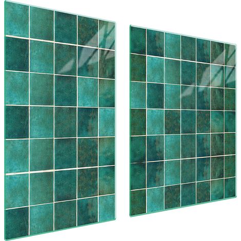 Assiette en verre et planche à découper 100x52 verte (1/5)