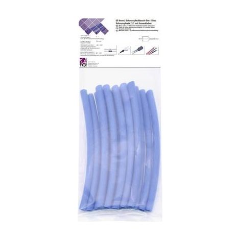 TRU COMPONENTS T1902CA033 Schrumpfschlauchsortiment Blau 6 mm 2 mm Schrumpfrate:3:1 15 St.