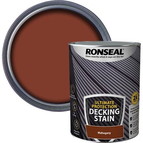 Ronseal Ultimate Protection Decking Stain Rich Mahogany 5 litre