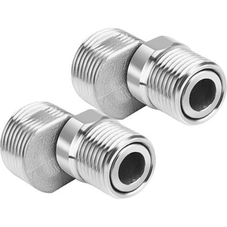 Adaptador de ducha ajustable de acero inoxidable, de -4 cm a 5,5 cm. (1/5)