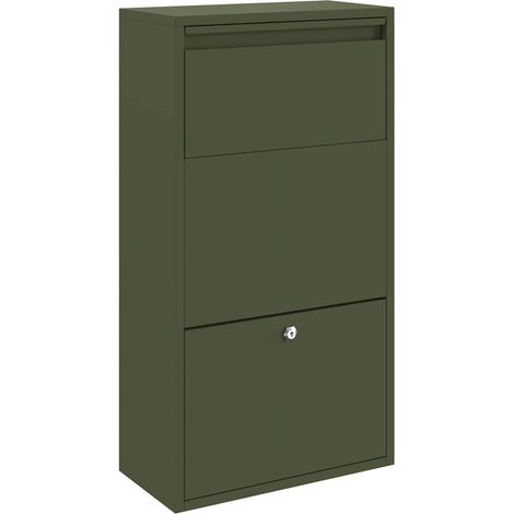 Boîte de dépôt de colis Vert olive 44 x 22 x 82 cm Acier