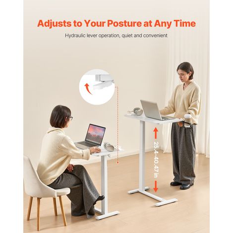 Table de lit mobile, table d'appoint avec 4 roulettes dissimulées, bureau d'ordinateur portable réglable en hauteur avec porte-gobe… (1/5)