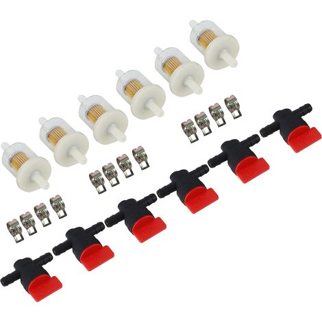 Kit de fixation pour filtre de carburateur et vanne d'arrêt pour accessoires de débroussailleuse et tondeuse à gazon (1/5)