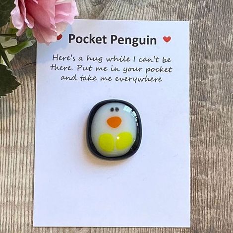 PLGEBR Rongyun Pinguin-Souvenir-Tasche aus Glas – Niedliche Pinguin-Geschenkbox aus Glas (2 kaufen, 1 gratis)