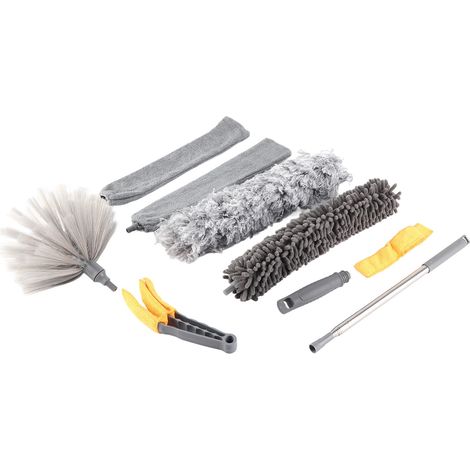 Kit de 9 plumeaux en microfibre extensibles pour le nettoyage de la maison, des ventilateurs de plafond et des voitures. (1/5)