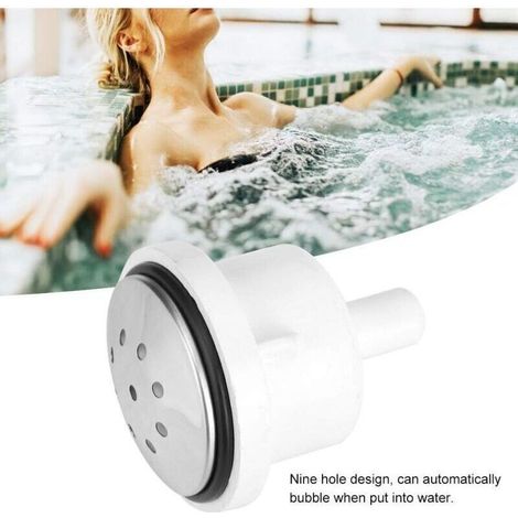 Buse de massage pour baignoire spa – 9 jets d’air en plastique résistant, accessoire de remplacement pour salle de bain (1/3)
