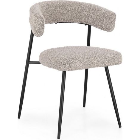 Set 6 Sedie da Pranzo in Fibra Sintetica, Grigio (1/5)