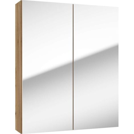 kielle Vega - Armadietto a specchio, 60x73x15 cm, rovere dorato 50118601 (1/4)