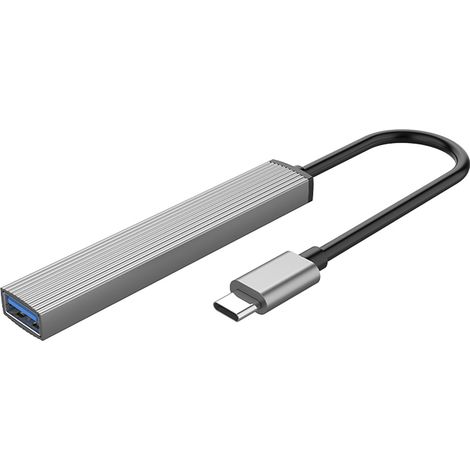 Hub AH-13, docking station splitter da USB-C a 4x USB-A - grigio (1/5)