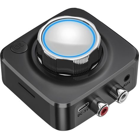 Récepteur Bluetooth 5.0, adaptateur audio Bluetooth pour système de son en streaming de musique, RCA Aux 3,5 mm, adaptateur audio sans fil pour smartphones, TV, PC, voiture, haut-parleur, carte (1/5)