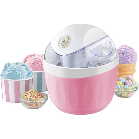 Sorbetière entièrement automatique - 500 ml - Prépare des glaces, des sorbets et des yaourts glacés en seulement 15 minutes - Rose (1/5)