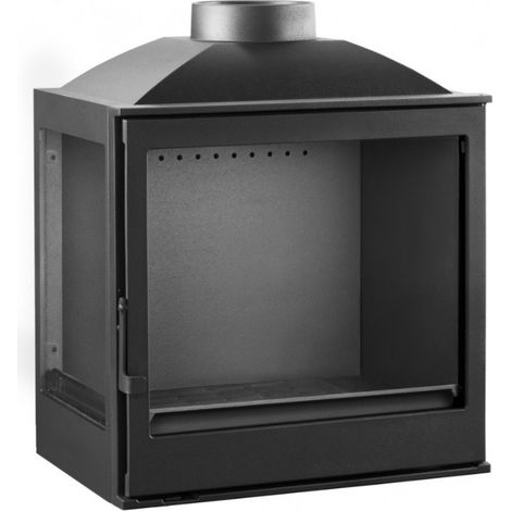 Insert cheminée à bois VILIA déflecteur automatique 11 kW 2 vitres version gauche (1/5)