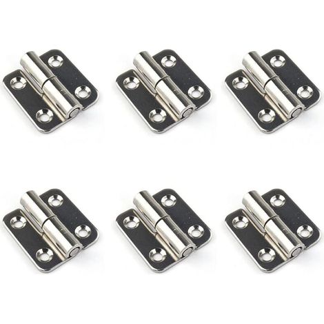 6 bisagras desmontables de 3,7 cm – bisagras de puerta extraíbles – acero inoxidable 304 – para uso con la mano izquierda - Crezuo