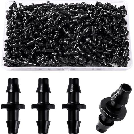 CYRILL – 200 connettori per tubi da 4/7 mm, raccordo per irrigazione, connettori per tubi spinati per sistema di irrigazione, raccordo per irrigazione del prato, connettore a goccia (1/5)