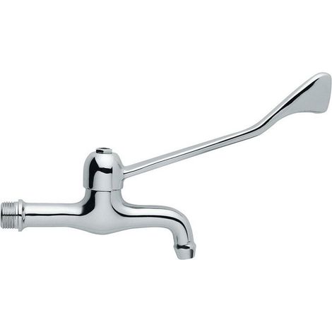 Rubinetto per lavabo prolungato a parete con leva clinica finitura cromata - Idral 02001/DC (1/5)