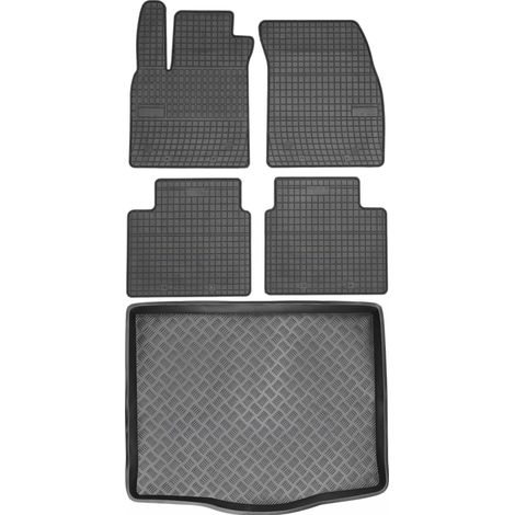 Juego de alfombrillas de goma para coche y alfombrilla para maletero para Ford Focus IV Hatchback (2018)
