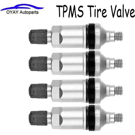 Lot de 4 valves de pneu en aluminium pour système de surveillance de la pression des pneus TPMS (4 pièces) pour Hyundai et Kia. (1/5)