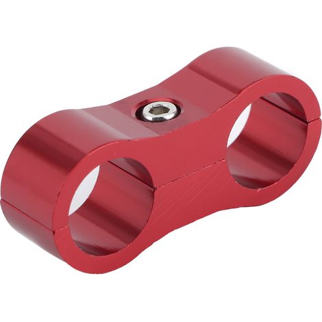 Collier de serrage séparateur de tuyau 6AN, clip de fixation en alliage d'aluminium pour conduites de carburant/huile/frein/gaz, rouge (1/5)