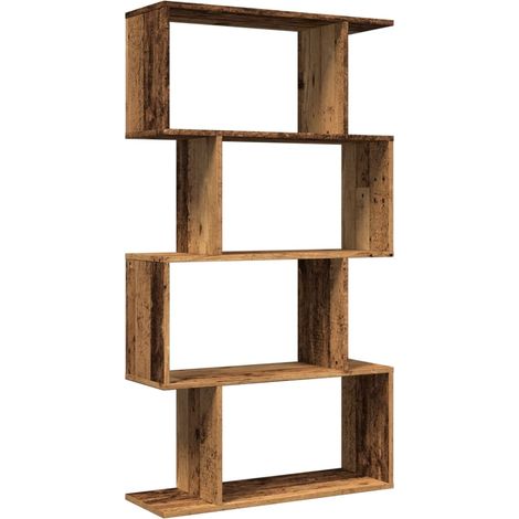 Maison Exclusive - Raumteiler-Bücherregal 4 Böden Altholz-Optik 7