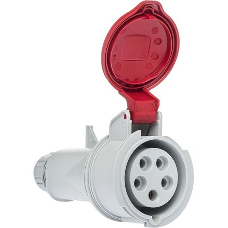 Fiche Femelle Tétrapolaire 16a 3p+n+t 380v - 5 Broches - étanche Ip44 - Ide (1/7)