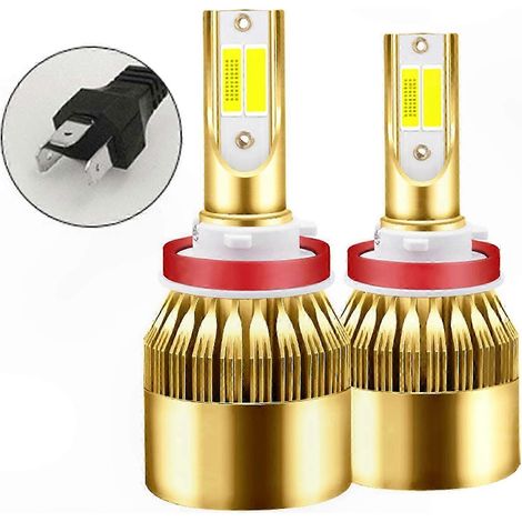 Paar Hochleistungs-LED-Scheinwerfer H4 H7 H11 H1 9003 9005 9006 HB3 HB2 HB4, Abblend- und Fernlichtlampen 3000K 6000K, wasserdicht, für Pkw und Lkw geeignet, direkter Austausch, intensive Ausleuchtung (1/4)