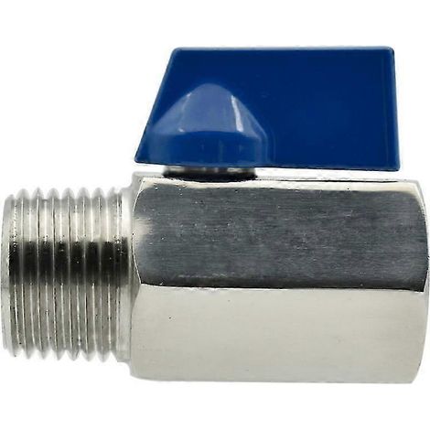 Mini-vanne à bille en acier inoxydable SS304/316L, filetage BSP 1/8, 1/4, 3/8, 1/2 et 3/4, bidirectionnelle, pour eau et huile, fabrication artisanale. (1/5)