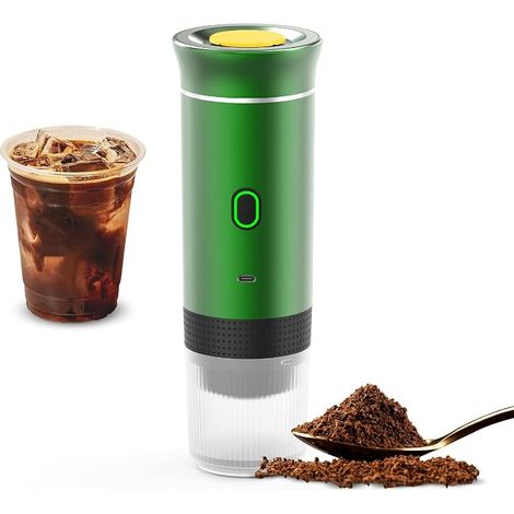 Macchina da caffè elettrica 3 in 1, ecologica, ideale per auto, casa e viaggi, utilizzabile con capsule o caffè macinato. (1/5)
