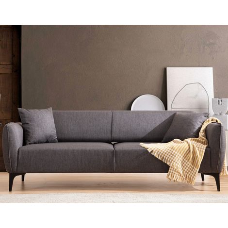 3-Sitzer-Sofa Belissimo Dunkelgrau (1/4)