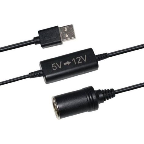 USB-Konverter 5V auf 12V - HTC TECHNIC - Leistung 12 W - Kabellänge 120 cm