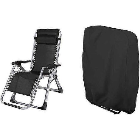 Housse de chaise pliante zéro gravité d'extérieur, imperméable et anti-poussière, pour mobilier de jardin et de terrasse, protection contre les intempéries. (1/4)