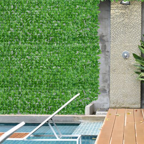 CHICFURN Siepe artificiale frangivista 300x100 cm verde chiaro per balcone e muro (1/5)