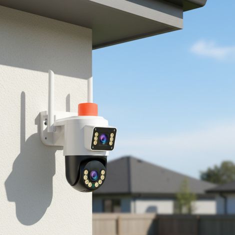 Cámara PTZ inteligente con Wi-Fi de 4 MP y doble antena