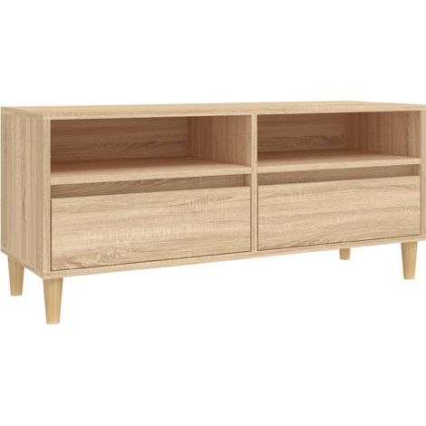 vidaXL Mobile TV Rovere Sonoma 100x34,5x44,5 cm in Legno Multistrato (1/5)