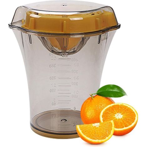 Spremiagrumi manuale per limoni e arance - Spremiagrumi portatile con bilancia, spremiagrumi a pulsante, accessori da cucina. (1/5)