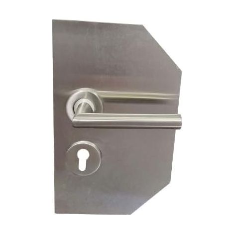 1 Paire - Plaque De Propreté - Poignée De Porte - Inox 304 - Finition Lisse - Pour Bureau Et Administration - Argent - 29,8x18cm