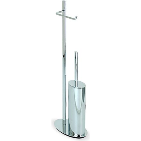 Piantana bagno water in ottone cromato design ovale - piantana bagno