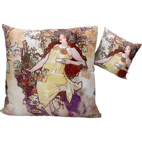 Kissen mit Füllung/Reißverschluss - A. Mucha, Herbst (carmani)