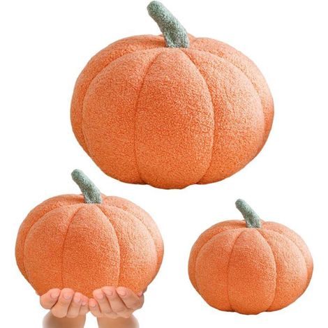 Coussin décoratif citrouille, lot de 2, coussin décoratif citrouille doux, coussin décoratif citrouille 3D mignon pour canapé, (1/5)