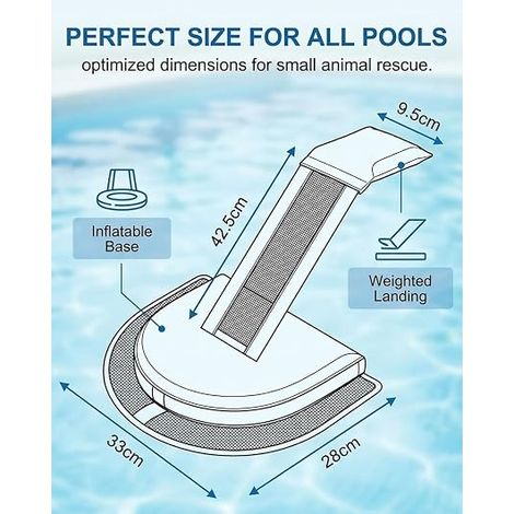 Swimming Pool Ramp Animals Pool Exit Ramp Evacuation Aid for Small Animals in Pool or Pond