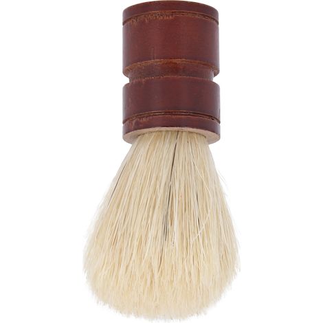 Brosse à barbe homme, brosse de rasage en bois pour moustache et style, outil de salon pour lisser poils, manche naturel, soin du visage (1/5)
