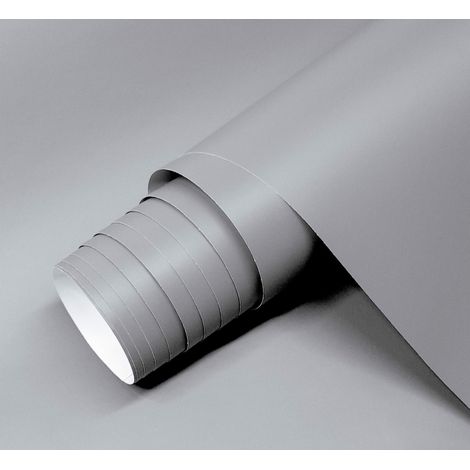 Autocollants en vinyle, gris mat, 1 pièce, 60 x 300 cm, pour meubles, cuisine, murs, fenêtres, travaux manuels, papier décoratif (1/5)