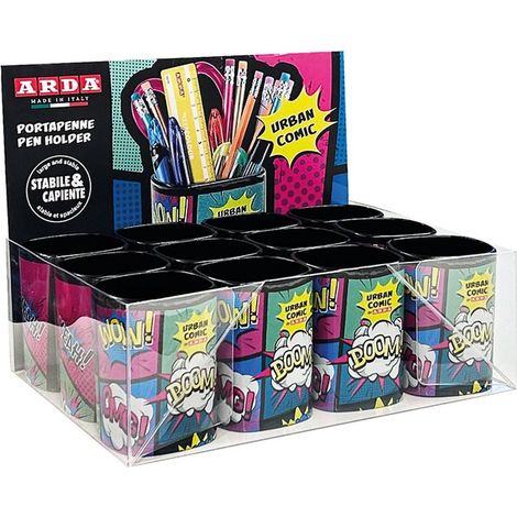 CUBILETE PORTALAPICES METALICO COMIC URBAN COLLECTION